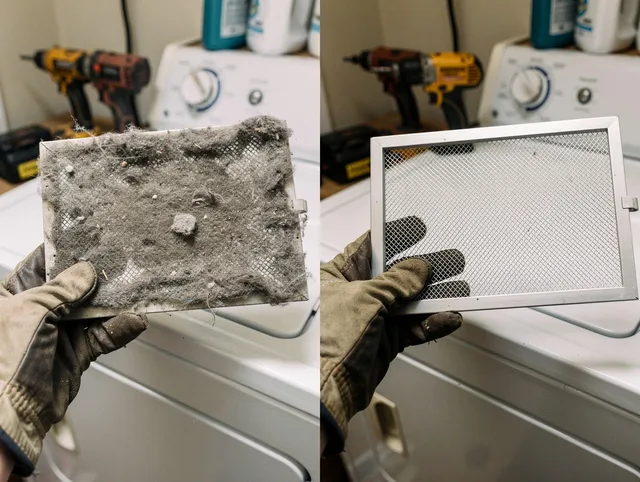 Professional lint trap cleaning by Gahanna Dryer Vent Cleaning in Gahanna