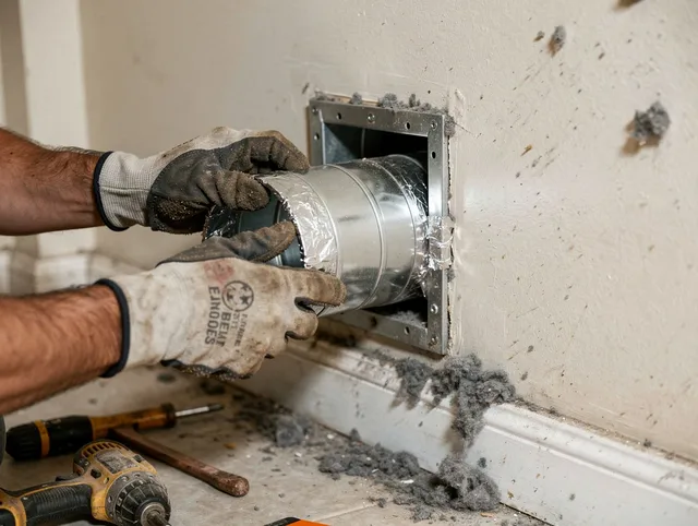 Professional dryer vent repair and installation by Gahanna Dryer Vent Cleaning in Gahanna