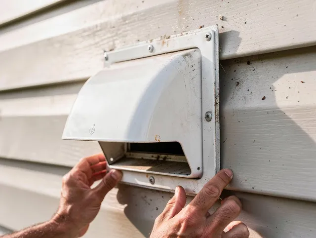 Gahanna Dryer Vent Cleaning technician delivering thorough residential dryer vent cleaning service in Gahanna